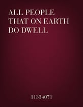 All People That on Earth Do Dwell Unison choral sheet music cover